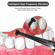 Plaque Remover for Teeth, Electric Dental Calculus Remover with 3 Modes 3 Heads LED Light, Teeth Cleaning Tools Kit, Safe for Both Adult Kids (Black)
