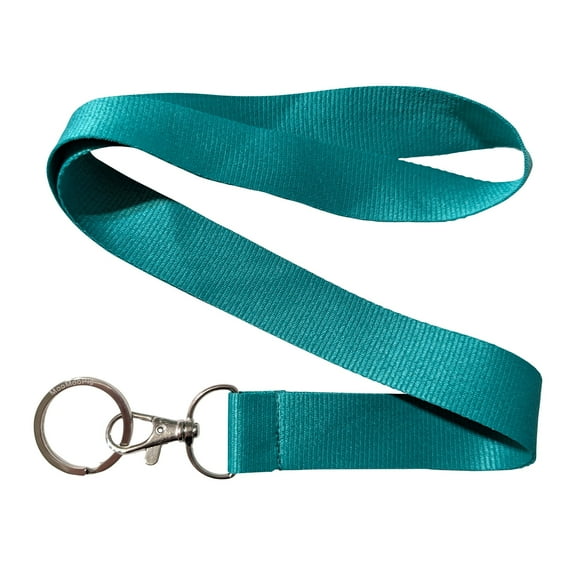 Blank Teal Flat Keychain Lanyard