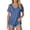 Blue, variant on Womens Summer Tops, Womens T Shirts Summer V Neck Cold Shoulder Short Sleeve Tops Women's Cold Shoulder T Shirts V Neck Short Sleeve Tunics Casual Loose Fit Summer Tops 2025 Trendy Blouse