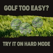 Shanker Golf Balls - Camo Golf Balls - Camouflage Funny Golf Prank Gift - Joke Golf Balls with Funny Sayings (3 Pack Golf Balls, Novelty) - The #1 Challenge in Golf - Funny Golf Gift