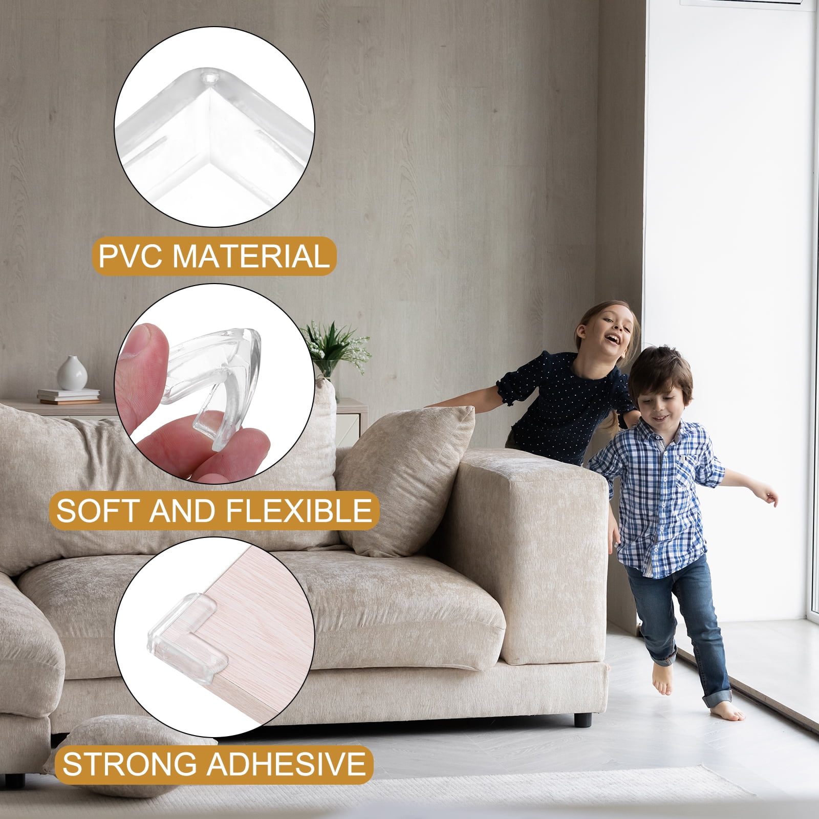 Unique Bargains Corner Protectors for Table Edges Furniture Safety Shapes Clear