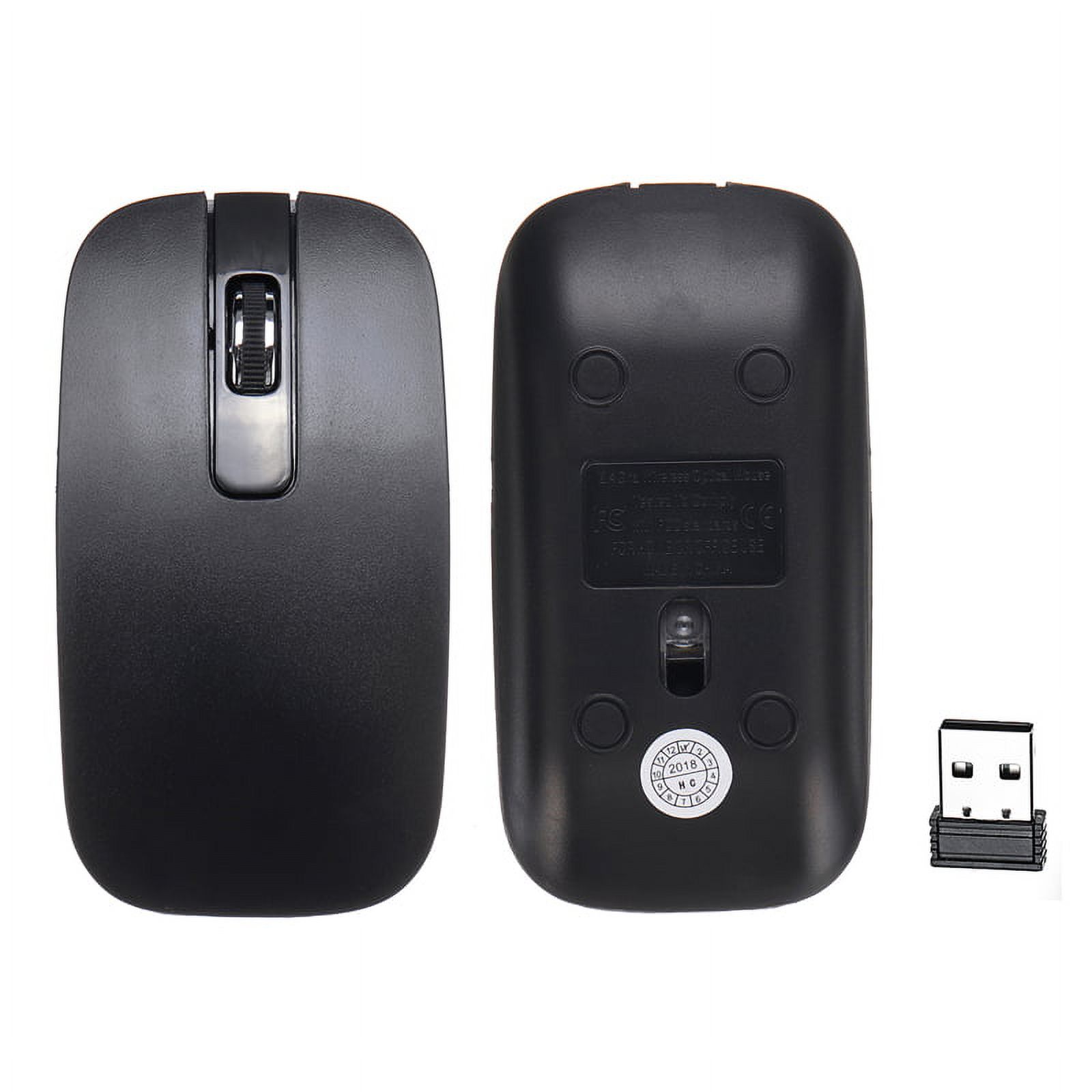 Ultra Slim Wireless Keyboard and Mouse Combo, 2.4GHz Full-Sized Silent Wireless Keyboard and Mouse Combo with USB Receiver for Laptop, PC - image 2 of 7
