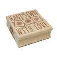 thumbnail image 1 of Handsewn with Love Flower Quilt Blocks Sewing Crafts Square Rubber Stamp Stamping Scrapbooking Crafting - Large 2.75in, 1 of 7