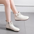 thumbnail image 4 of B91xZ Bottines d'Automne pour Femmes Bottes Chelsea Mode Confort Talon Bas, Beige 8, 4 of 5