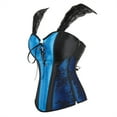 thumbnail image 2 of Grebrafan Corset à Bretelles pour Femmes Cosplay Steampunk Bustier Haut Bleu 4TG, 2 of 5