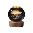 thumbnail image 2 of 3D Glass Ball Night Light Educational Gift Lamp with Stand for Bedroom Decor Rain, 2 of 8