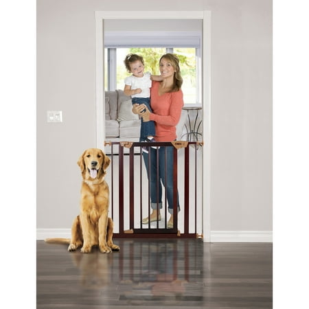 Baby Trend Hardwood and Metal Walk Through Baby Gate, 29.5"-40.5