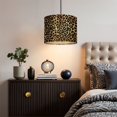 thumbnail image 5 of Linen Drum Lamp Shades Leopard skin animal leather 13" x 13" x 10" Lampshade for Table Lamps Floor Lamps Lamp Shade Replacement Easy Assembly Required, 5 of 8