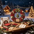 thumbnail image 3 of 3D Fabric Poke Wreath DIY Kit, No-Sew Christmas Craft for Adults, Holiday Door Decor & Wall Hanging, 3 of 8