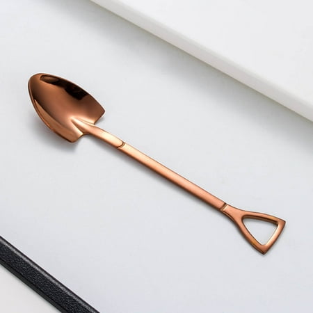 

qucoqpe Spoons And forks Set Creative Stainless Steel Shovel Spoon Fork Coffee Spoon Mixing Bar Spoon Dessert Spoon Fork Watermelon Spoon Kitchen Utensils Set