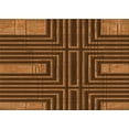 thumbnail image 1 of Ahgly Company Machine Washable Indoor Rectangle Transitional Orange Area Rugs, 2' x 4', 1 of 7