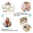 thumbnail image 4 of Cactus Travel-Portable Square Jewelry Organizer Storage Box - Rings, Earrings, Necklaces, and Bracelets Holder for Girls and Women, 4 of 6