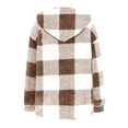 thumbnail image 7 of Womens Plaid Shirts Fleece Jacket Long Sleeve Fashion Casual Plush Loose Plus Size Cardigan Coat, 7 of 7
