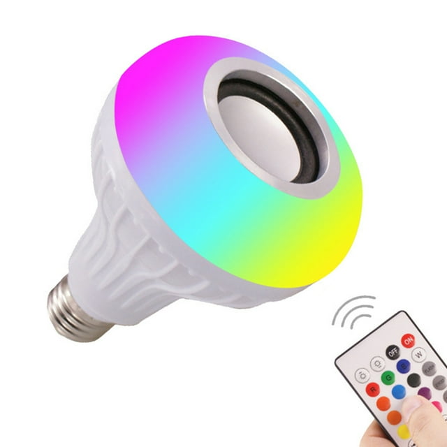 A C85-265V 12W Blanco+RGB S-mart BT LED conectados B-ulb Luz con controlador BT Altavoz regulable