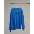 thumbnail image 3 of Vacation Mode Airplane Line Sweatshirt Women -Image by Shutterstock, Female Large, 3 of 4