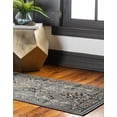 thumbnail image 4 of Unique Loom Kashan Traditional Floral Area Rug, 2 Feet 7 Inch x 10 Feet, Gray/Ivory, 4 of 10