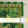 thumbnail image 6 of St Patricks Day Kitchen Curtains Window Panels, Gold Green Shamrock Checkered Lucky Leaf Insulated Window Treatment Curtain, Grommet Curtains for Bedroom/Living Room/Bathroom, 2 Piece 42"Wx54"L, 6 of 8