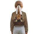 thumbnail image 2 of COEQINE Soft Girls Crop Top Sweatshirt, Long Sleeve Crewneck Fall Winter Pullover, Comfy Loose Fit Casual Shirt for Teen Girls Age 5-6, Pug Paw Brown, 2 of 7