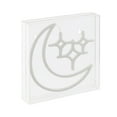thumbnail image 6 of Starry Crescent 10" Square Contemporary Glam Acrylic Box USB Operated LED Neon Light, White, 6 of 7