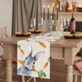 thumbnail image 2 of Table Runners 108 Inches Long Dress Scarves, Grey Bunny Easter Farmhouse Coffee/Dining/Kitchen Table Runner for Living Room, Rabbits Spring Botanical Carrots 13x108 Inch, 2 of 9
