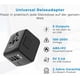 thumbnail image 2 of Adaptador de enchufe de viaje a nivel mundial Europa EE. UU. México Australia, adaptador de enchufe de viaje universal todo en uno con 3 USB-A y 1 USB-C, 2 of 4