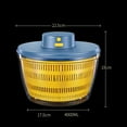 thumbnail image 2 of Secadora eléctrica, centrifugadora de ensaladas, deshidratador, cesta de drenaje de frutas multifunción, escurridor de cocina con carga USB, 2 of 8