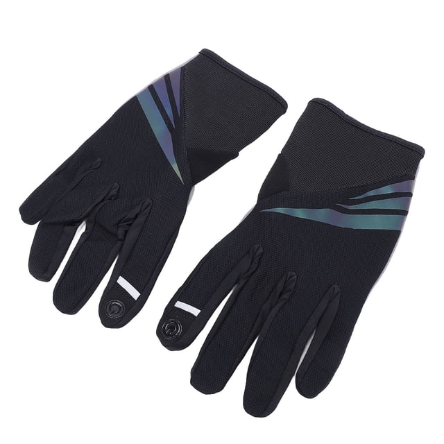 Full Finger Cycling Gloves, 1 Pair Valve Lining Non Slip Shock Absorption Racing Gloves for Men Women