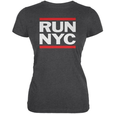RUN NYC Dark Heather Juniors Soft T-Shirt