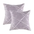 thumbnail image 1 of Almohada decorativa para sofá, cojín grueso para sofá, almohada cuadrada de lujo gris, 2 juegos 50x50 cm Violeta, 1 of 4