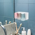 thumbnail image 2 of MasteelfCA 1 Set Plastic Toothbrush Rack Multifunction Wall-mounted Three Toothbrush Holder Toothpaste Holder Storage Rack (White), 2 of 8