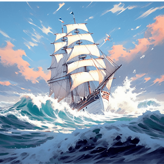 Paint by Number DIY Paint by Numbers Kit for Kids & Adults Beginner DIY Acrylic Painting Kits, 16x20 inch （Sailing Boat）