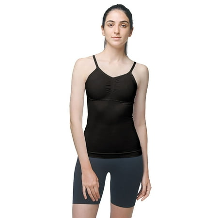 Ukumplol Womens Shaping Camisoles Shapewear Tummy Control Body Suits for Womens Shaper Tummys Padded Bra Camisole Cami Compression Tank Top Body Shaper Shapewear Bodysuits for Women Black XL