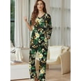 thumbnail image 5 of MINTREUS Women's Pajamas Long Sleeves Tops and Long Pants Set Oversized 2 Pajamas Sets, 5 of 9