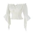 thumbnail image 2 of Blusa Mingyuezai Renaissance Peasant con hombros descubiertos 3XL para mujer, 2 of 6