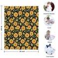 thumbnail image 4 of Black Sunflower Bud Pattern Blanket,Comfortable Soft Flannel Throw Blanket,All Season,Warm Lightweight Blankets for Sofa Bed Couch Living Room Chair,30"x40", 4 of 4