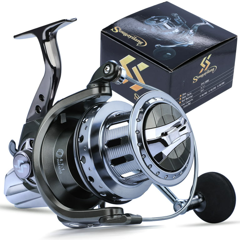 Sougayilang Spinning Reels 10000 Series Surf Fishing Reels,10+1 Stainless  BB Ultra Smooth Powerful with CNC Aluminum Spool Fishing Reels for  Saltwater Freshwater : Buy Online at Best Price in KSA - Souq