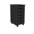 thumbnail image 4 of Adeptus Original Roll Cart, Solid Wood, 6 Drawer Roll Cart, Black, 4 of 9