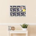 thumbnail image 3 of PinPix 26x18 Custom Cork Bulletin Board Bohemian Elephants Navy Poster Board Has a Fabric Style Canvas Finish, Framed in Bohemian Elephants Navy, by ArtToFrames (PinPix-1579), 3 of 5