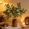 thumbnail image 4 of MMJ Artificial Flowers Silk Rose Jasmine 31.50in Tall Lifelike Faux Stem Vase Arrangement Home Living Room Elegant Accent, 4 of 6