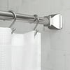 Better Homes & Gardens Rust-Proof Aluminum Square Shower Tension Rod, 43 -72 , Brushed Nickel