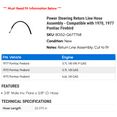 thumbnail image 2 of Power Steering Return Line Hose Assembly - Compatible with 1970, 1977 Pontiac Firebird, 2 of 2