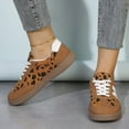 thumbnail image 6 of Women's Casual Shoes Platform Sneakers Fashion Animal Print Lace Up Comfort for Daily Walking Lightweight Non Sole Design, 6 of 9