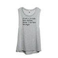 thumbnail image 1 of Thread Tank First Jesus Coffee Second Women's Sleeveless Muscle Tank Top Sport Grey Small, 1 of 4