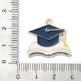thumbnail image 4 of Graduation Theme Alloy Enamel Pendants Light Gold Book 22.5x25x1.5mm Hole: 1.8mm, 4 of 4