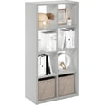 thumbnail image 1 of Cubicle Book Shelf  Vertical Thick Frame Bookshelf  Horizontally & Vertically Reversible Bookcase with Open Back  x x for Living Room  Bedroom  Home Office, 1 of 6