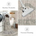 thumbnail image 4 of Oriental Hallway Runner Rug Non Slip, 2.5x8 Kitchen Washable Runner Soft Hallway Rug, Traditional Ultra-Thin Carpet for Bathroom Entryway ‎Laundry Room, Grey/Brown, 4 of 7