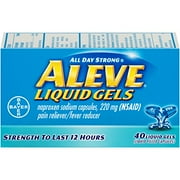 Aleve Liquid Gels Pain Reliever/Fever Reducer 220mg 40 Tablets Each