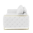 thumbnail image 5 of Titan Furnishings Modern Genuine Italian Leather Upholstered Loveseat, 5 of 10