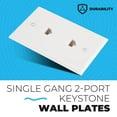 thumbnail image 6 of 1 Pack 2 Port Ethernet Wall Plate, Cat6 Female to Female Wall Jack RJ45 Inline Coupler W ma3084, 6 of 7