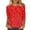 A-Red378, variant on Womens T-Shirts Knit Three Quarter Sleeve Crewneck Star Speckle Print Tee Spring Work Commute Fashion Ladies Tops